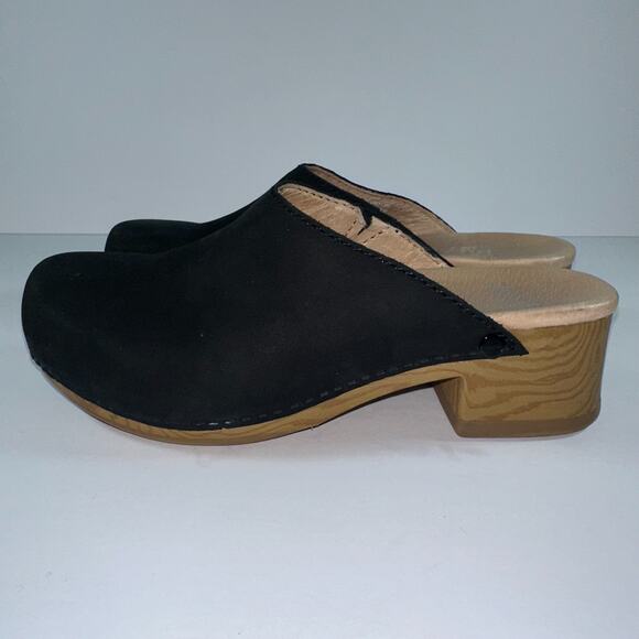 Dansko Giulia Clog Womens 39 (US 8.5-9) Black Milled Nubuck Slides Boho - Picture 7 of 13